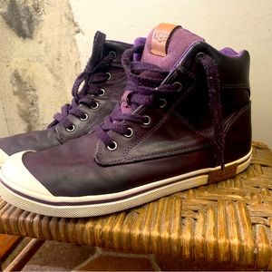 UGG Purple leather high top sneakers